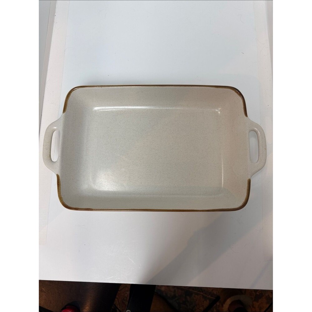 Studio Kraft J2000 Rectangular Casserole Dish with Handles - Speckled Cream